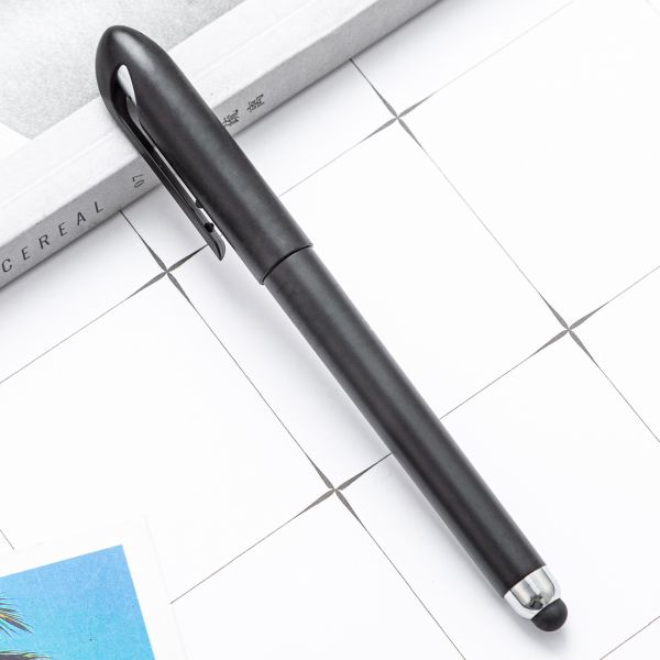 Soft Touch Screen Metal Stylus Pen with Brass Telescope Barrel and 0.5mm Writing Width