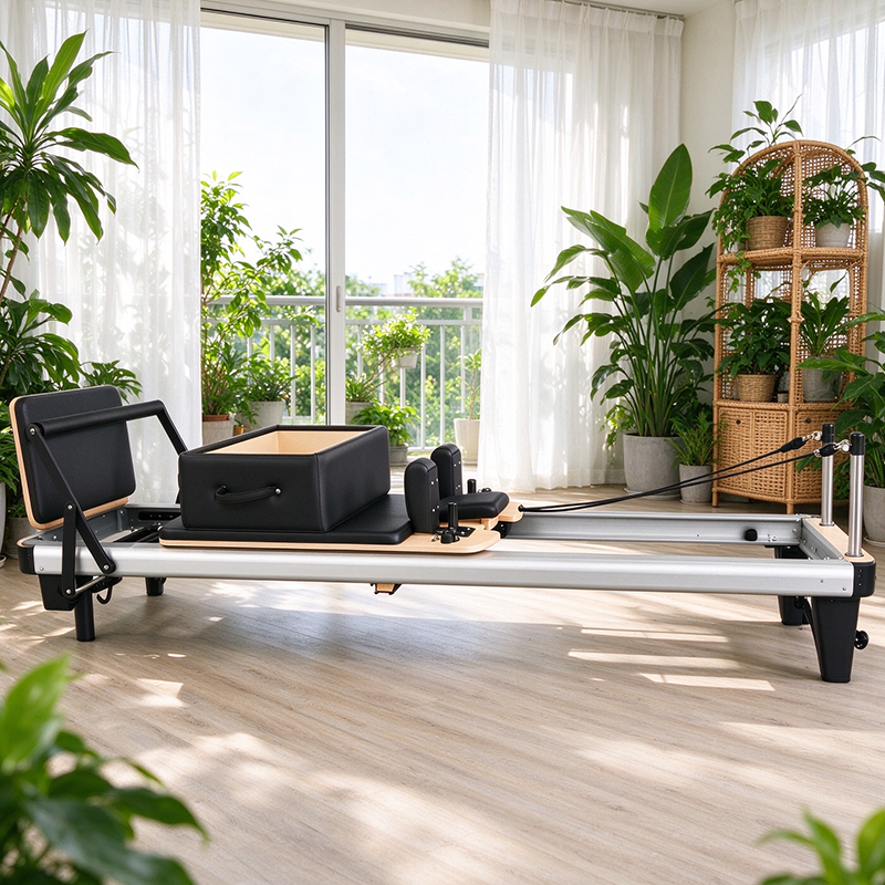 Fixed Microfiber Leather Studio Pilates Reformer Machine For Workout 90kg