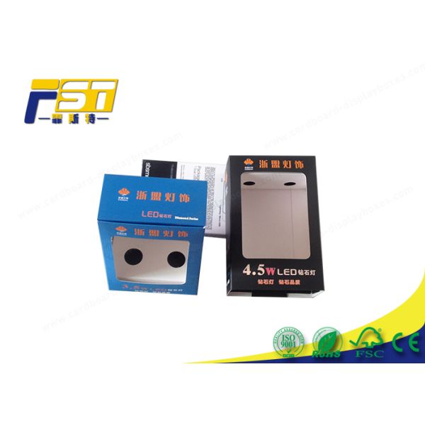 Glossy Printed Color Paper Cardboard Packing Boxes Full Color With Clear PVC Window