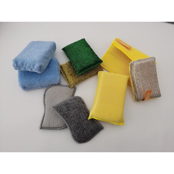 Губки для мытья посуды из микрофибры без царапин для кухонной ванной комнаты