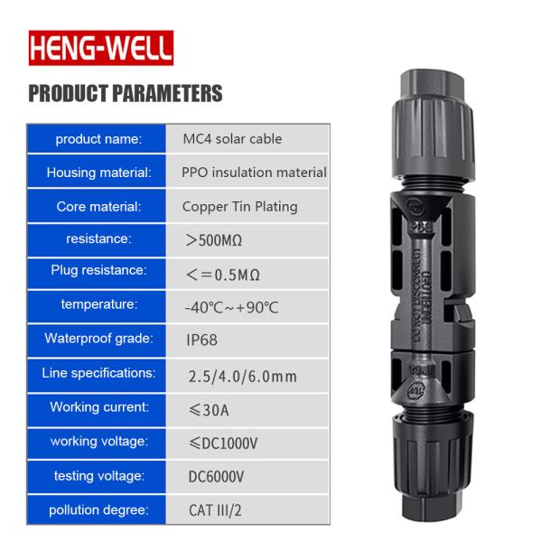 Solar Adapter PV Extension Cables With Male Female Connector , 4mm Solar PV Cable