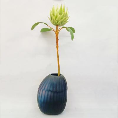das plantas em pasta artificiais brancas do assoalho de 60cm rei de seda Protea Cynaroides Flower