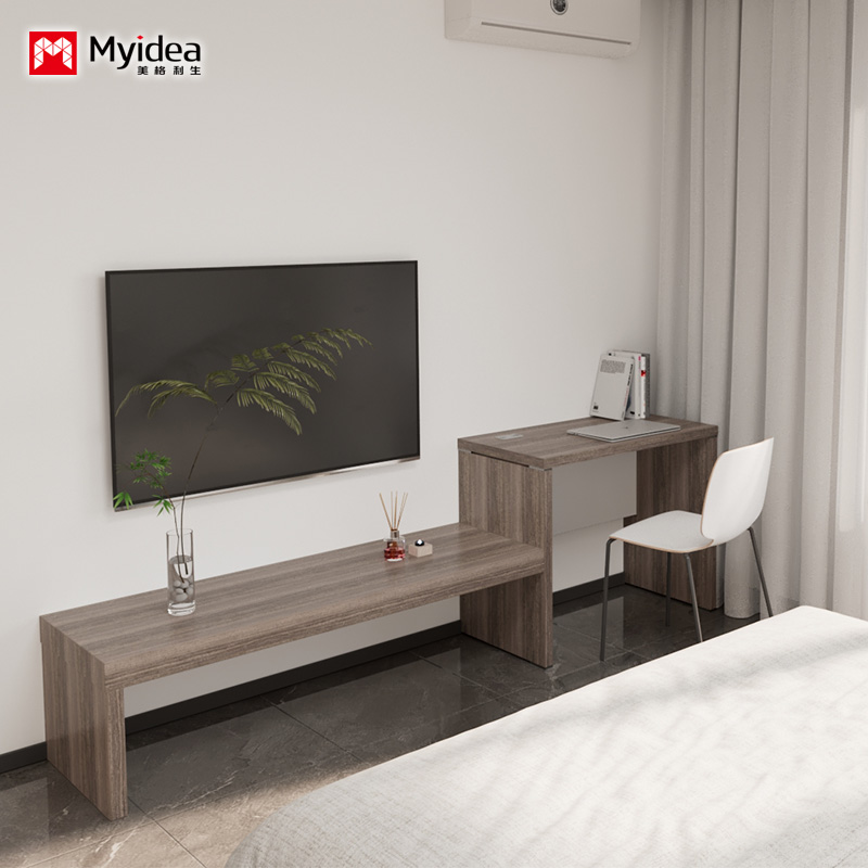 2-in-1 TV Cabinet & Writing Desk – Ideal for Small Spaces and Multi-Functional Living.