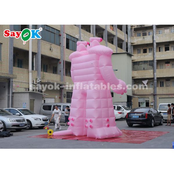 Giant Inflatable Robot Pink 5m Inflatable Robot Cartoon Characters For Rental Business