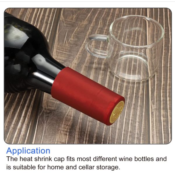 Здоровые безсвинцовые стеклянные теплосокращающие капсулы Прозрачные крышки для бутылок с вином