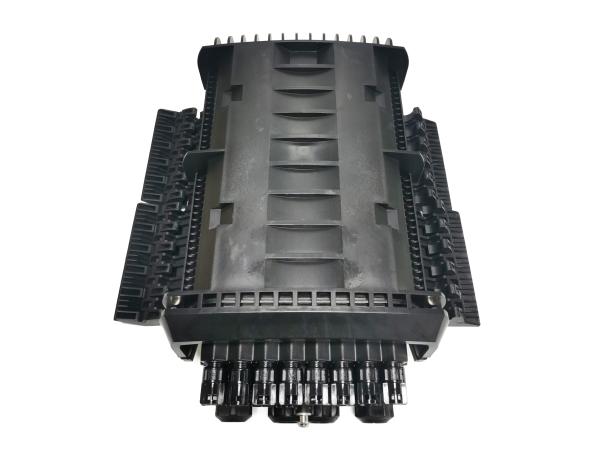 Do divisor exterior preto dos PP do fechamento da tala da fibra ótica do cabo pendente de IP68 16Ports FTTH fechamento comum