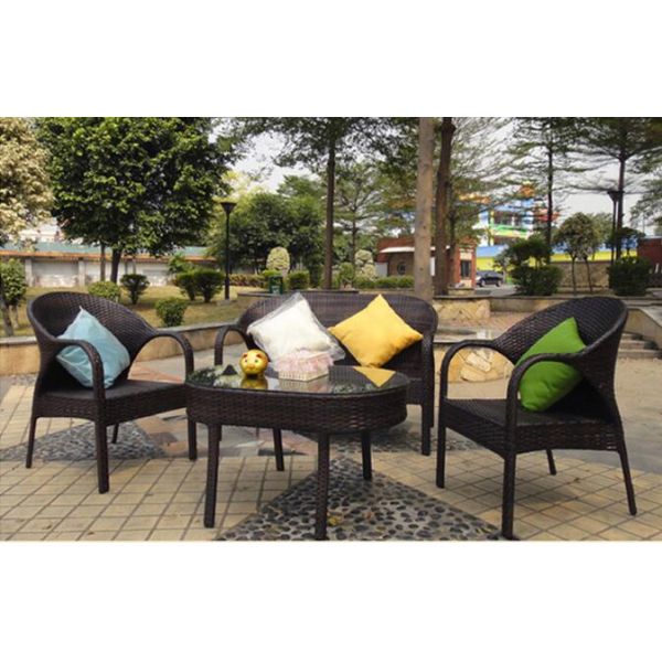 Leisure Aluminium Outdoor Garden wicker chair Poly Rattan chair patio Backyard table and chairs