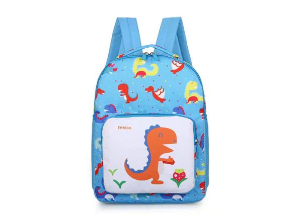 Zipper Closure 600D Polyester Backpacks For 4 Year Olds Yellow Blue