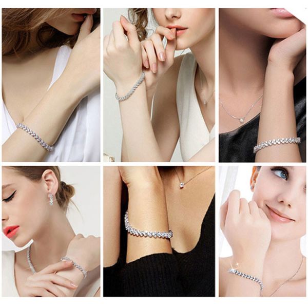 High Quality Clear Cubic Zirconia Tennis Bracelet for Women Wedding Jewelry (JDS935 )
