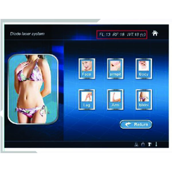 Portable 12 * 24mm Diode Laser Hair Removal Machine Semi Conductor Cooling