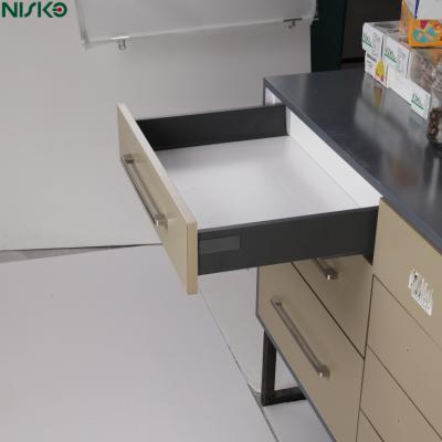 Cierre suave Slim Tandem Caja de cajones Cestas deslizantes Solución de cocina deslizante