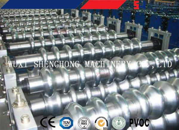 Aluminum Building Material Cold Roll Forming Machine For Roof Tile 3 - 4 m / min