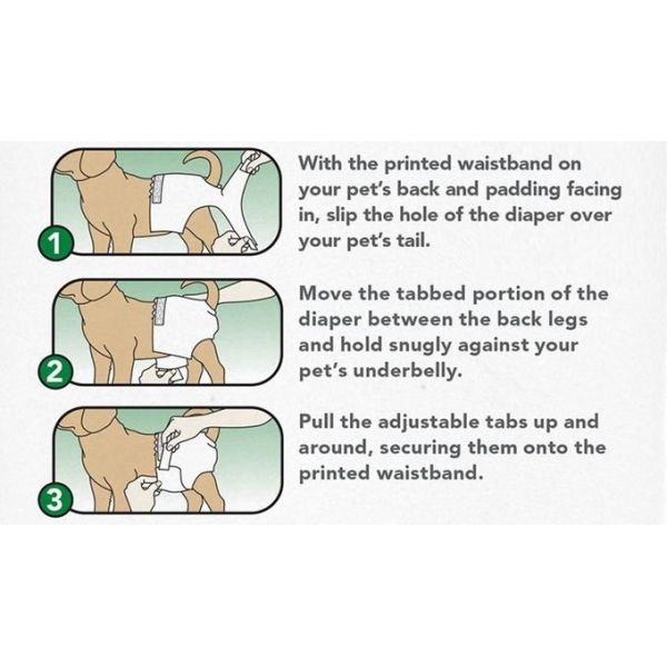 High Absorbent Disposable Pet Diapers 28*34cm Waterproof Soft Breathable