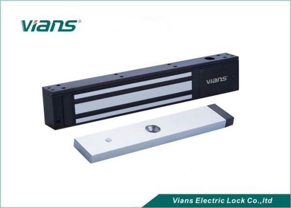 Black Electric Magnetic Lock 600Lbs Anodized Aluminum Cover Finish UL/CE Approval