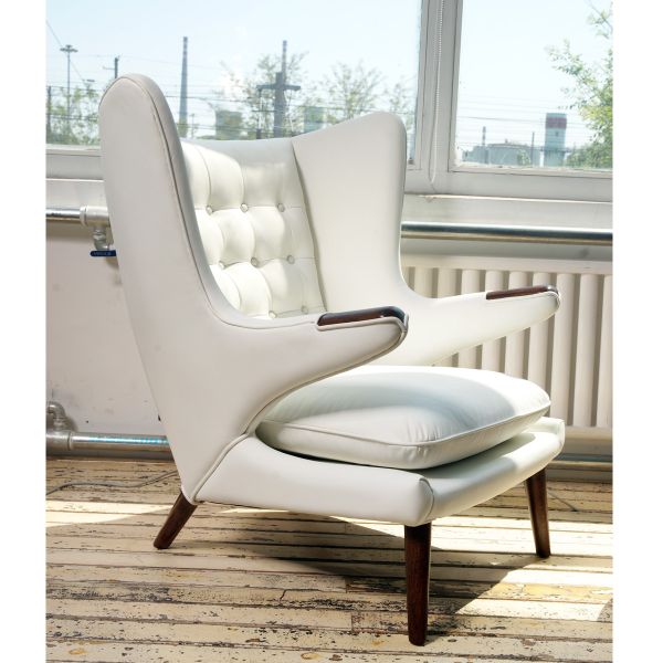 Hans Wegner Papa Bear Fiberglass Arm Chair Livingroom Use High Density