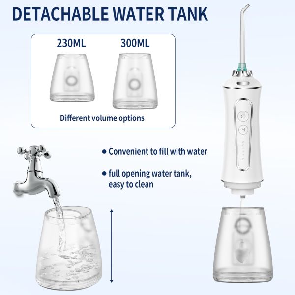 ABS PC Water Jet Teeth Cleaner Electric Dental Water Pick With 2500 Mah Battery