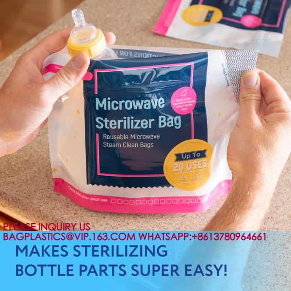 MICROWAVE STERILIZER BAG Recyclable Travel Baby Bottle Cleaner Microwave Sterilizer Bag