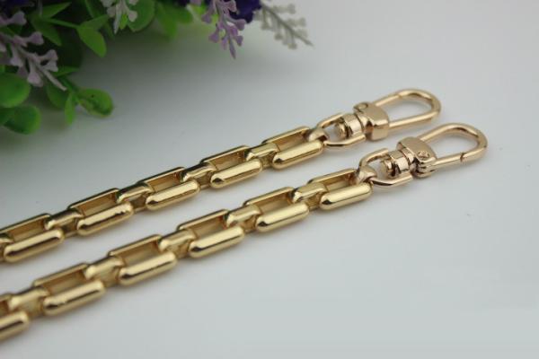 Hot selling zinc alloy light gold 120 mm length clutch bag chain for strap