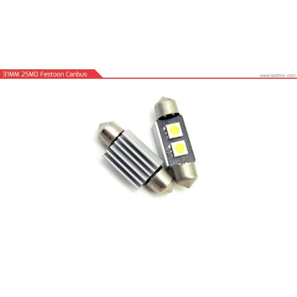 CE RoHS 31MM 2SMD 5050 LED Interior Car Light Bulbs With Heatsink