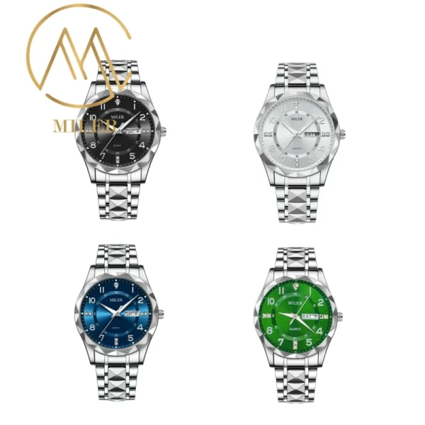Miler Men's Quartz Dress Watch 30m Waterproof Stainless Steel