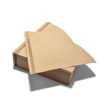 V60 de papier versent au-dessus des filtres de café jetables non blanchis de cône de filtres