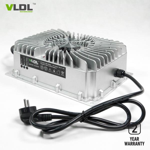 12Volt 70A Waterproof Battery Charger IP66 Aluminum Wide 110-230Vac With PFC