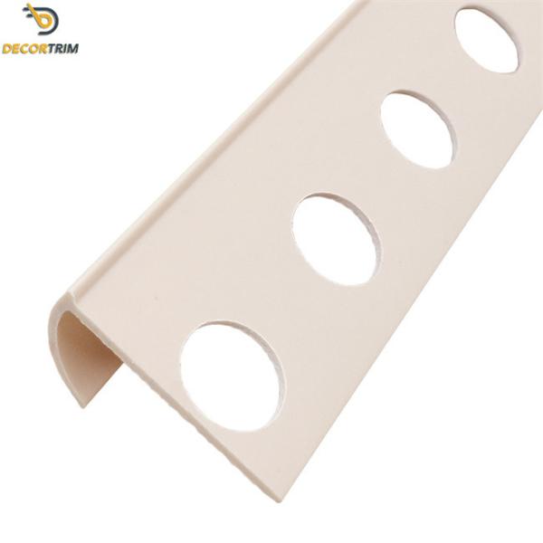 Round Open Shape PVC Tile Trim For Ceramic Edge 12mm 12.5mm