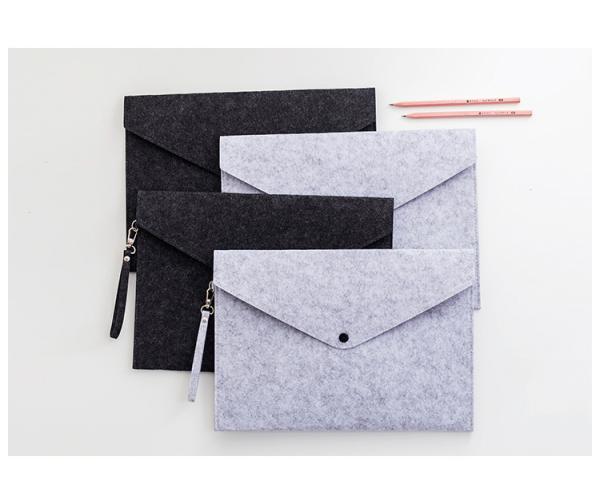 File Folders- Felt Folder Expanding File Folder Paper Envelope A4 Folders With Lanyard Felt file bag simple office data file bag storage bag storage bag student stationery bag folder