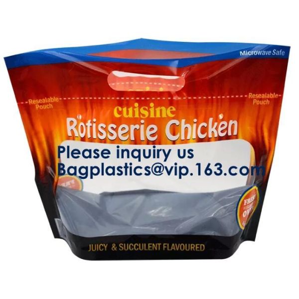Chicken Plastic Packaging Pouch Bag,Custom Printed Rotisserie Chicken Bags Roast Chicken Packaging Bag, Bagease, Bagplas