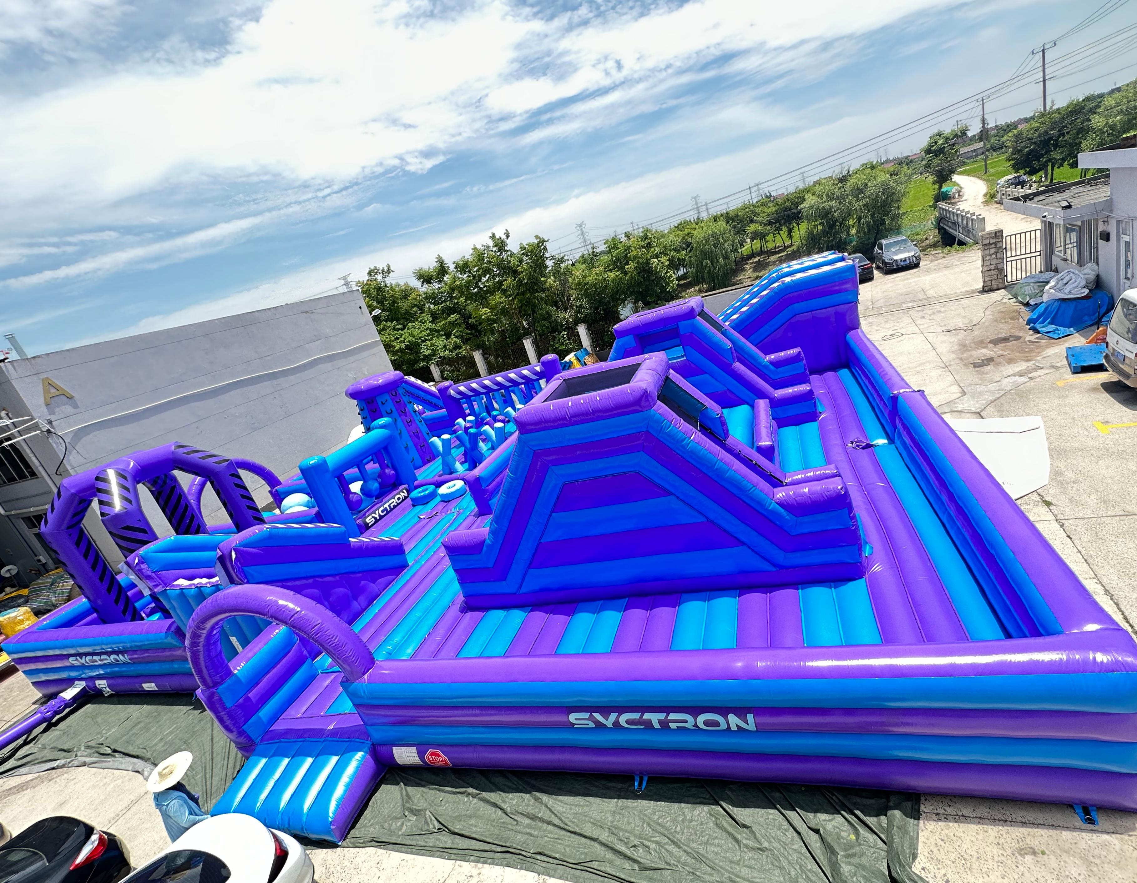 Commercial Giant Outdoor Large Inflatable Playground Combo in Stock Custom Obstacle Course Bouncer Slide Fun City Castle