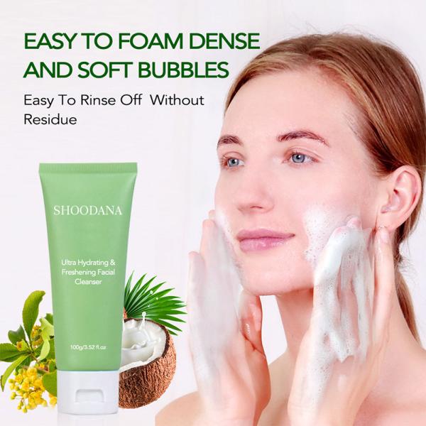 Baume nettoyant démaquillant à l'huile de graines de thé vert nourrissant et nettoyant en profondeur pour le visage, en marque de distributeur