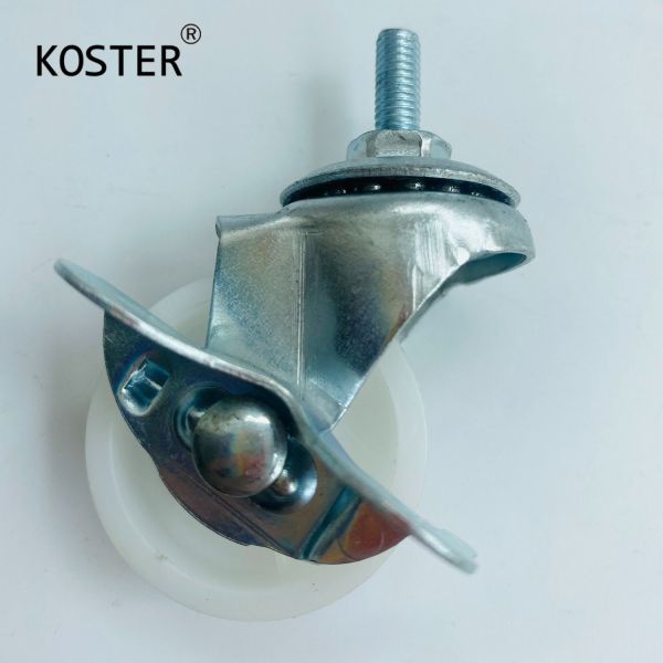 100kg/110kg/130kg Load Industrial Usage Galvanized Plate Threaded Stem Caster with Brake