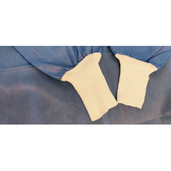 Blue SMS Scrub 43g Disposable Protective Gowns For Doctor / Patient
