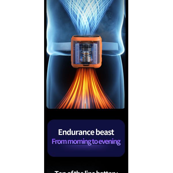 8000mAh Battery Portable Neck Fan With 4 Mode Versatility Lightweight Design