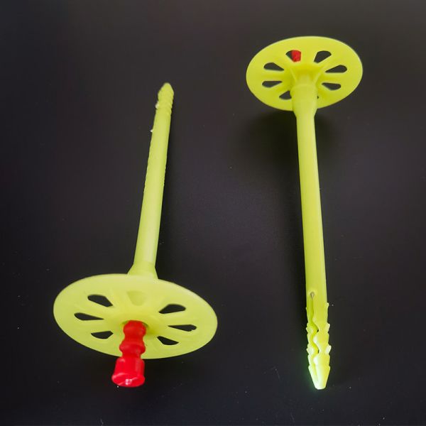 Пластиковые стальные гвозди Красная крышка Гвозди изоляция Фиксация стенка изоляция гвозди