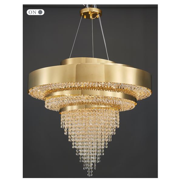 Modern led chandelier living room decoration home decor lights round large dining light(WH-CY-244)