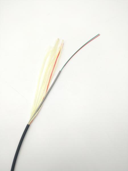 Duplex LSZH Indoor Outdoor Armored Fiber 2 Core 3.0mm Steel Armored Fiber Optic Cable