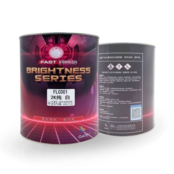 Pure White 2K Automotive Paint Automotive Basecoat Paint 4L For Professional Refinishing