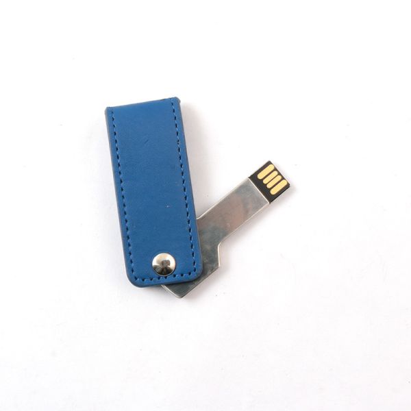 изготовленный на заказ выбивая USB PU логотипа кожаный проблескивает порт USB 2,0 привода