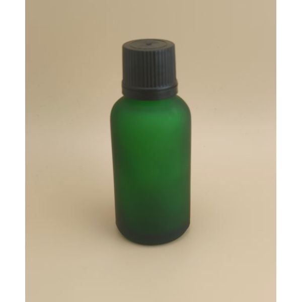 Delicate Design Matte Clear Dark Green Smooth Glass Bottle for Essence