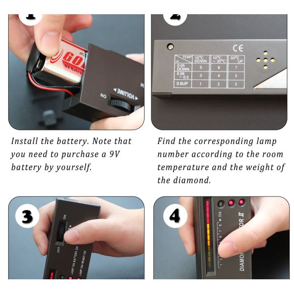 Аксессуары ювелирных изделий высокой точности оборудуют ручку теста индикатора диаманта