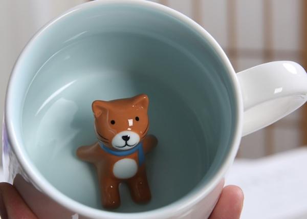 Single Layer White 3D Promotional Ceramic Coffee Mugs