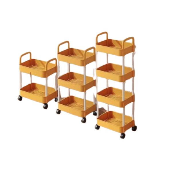 Three-layer Kitchen Rotating Shelving for Multifunctional Vegetable and Fruit Storage