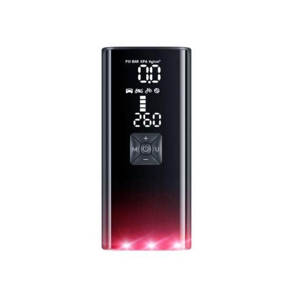 Rechargeable Air Compressor Portable Car Tyre Inflator With LED Display And SOS Alert