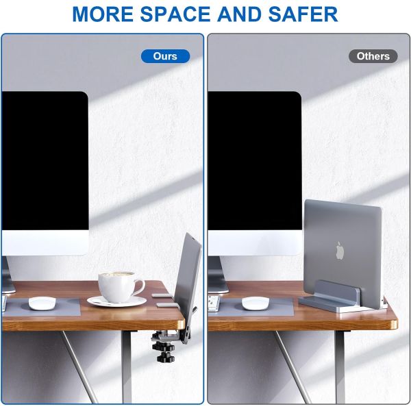 Вертикальная стойка ноутбука 1 мм толщины регулируемый держатель зажима для стола