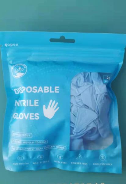 3-6.5g Disposable Gloves Nitrile Green Blue 100 pcs/box