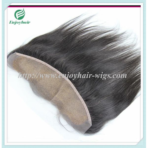 Brazilan virgin hair lace frontal 13''x4'' natural color straight piece hair extension
