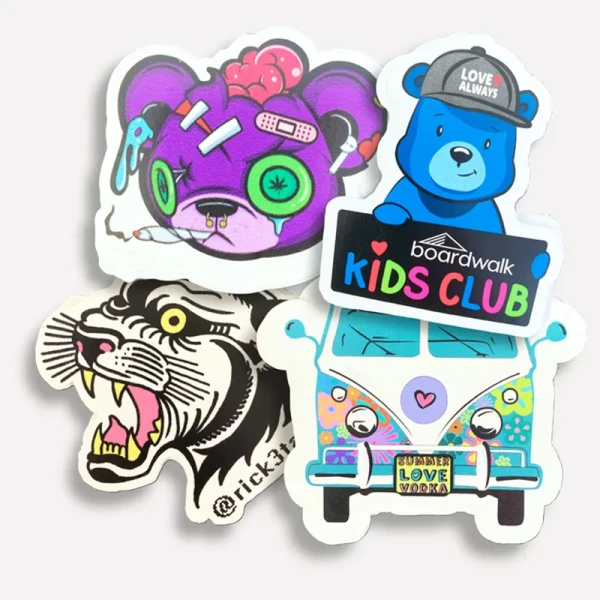 Waterproof Die Cut Vinyl Stickers CMYK Color Printing Custom Brand Logo