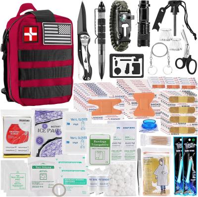 Survival First Aid Kit, Molle Medical Pouch Outdoor Emergency Survival Gear And Equipment For Hiking Camping Hunt