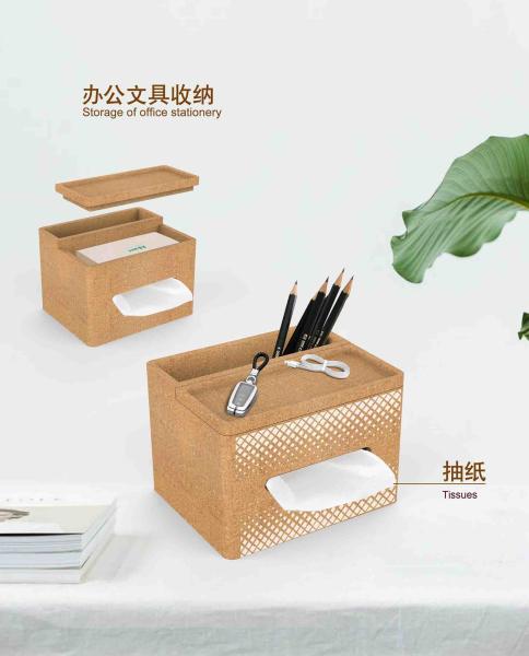 Impermeável Dampproof de Cork Desk Organizer Storage Box do escritório do FSC